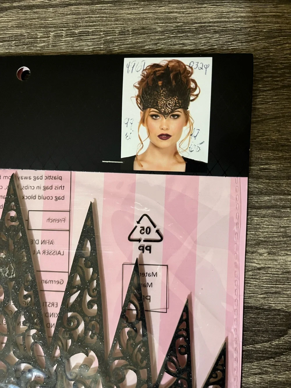 Leg Avenue Black Die Cut Royal Crown - Elegant Gothic Headpiece